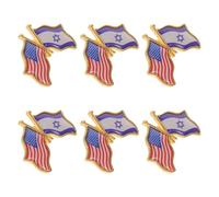 Alasum 6 Pezzi Commemorativa con Bandiera Americana e Israeliana in Lega di Zinco Resistente Graffi, per Ricerche Storiche e Incontri Formali