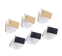Alasum 6 Pezzi Memoria Card, Flash Cards, Blocchi di Note ad Anello, Carta Nera e Bianca, Fogli Interni Vuoti, Portatili, per Scuola, Studenti