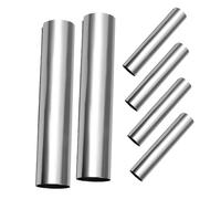 Alasum 6 Pezzi Set di Stampi Cilindrici per Cannoli in Acciaio Inossidabile Argento, Facili da Usare e Pulire, per Pasticceria e Decorazione Cupcake