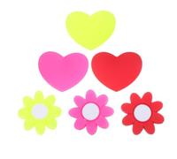 Alasum 6 Pezzi Smorzatori in Silicone a Forma di Cuore e Fiore Compatibili | Alleviano Affaticamento del Braccio, per Principianti e Appassionati, Uso Ricreativo e Allenamento