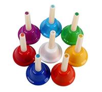 Alasum 8pezzi Campanelle Scolastiche Colorate Con Suono Chiaro Strumento Didattico Musicale Per Educazione Prescolare Ottimo Per Coordinazione e Percezione Sonora Di Campanelle Otto Toni