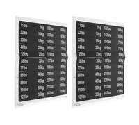 Alasum Adesivi per Palestra per Blocchi di Peso da 5 kg a 110 kg, Etichette Identificative Resistenti per Macchine da Fitness, Accessori per Attrezzature Palestra Numerazione ad Alto