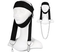 Alasum Allenatore per Testa e Collo Imbracatura per Esercizi al Collo, Berretto da Allenamento Nero in Neoprene Imbottito, Attrezzatura Fitness per Allenamento Pesi Spalle in Palestra per