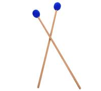 Alasum Bacchette per Marimba 1 Paio Testa in Lana Blu e Manico in Legno di Acero, Mallet per Strumenti a Percussione Colpo Confortevole e Resistente come Xilofono