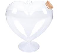 Alasum Barattolo Contenitore Trasparente a Forma di Cuore in Vetro per Dolci Tappo in Sughero Design Pratico e Sigillante per Snack e Caramelle, la Casa e Caffè