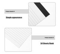 Alasum Blocco Note A5 Tascabile da 8 Libri Carta a Righe, Design Semplice e Multi-funzione, Memo Pad Legale Fogli Strappabili per Ufficio e Appunti Quotidiani