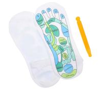 Alasum Calzini per Digitopressione Punti Stampati Chiari in Fibra Elastica, Design Semplice e Comodo per Massaggio Plantare e Riflessologia, 1 Paio Unisex