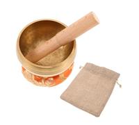 Alasum Campana Tibetana in Rame Autentico Martello in Legno per Yoga e Meditazione Ciotola per Cantare Rilassante per Chakra e Pratiche Spirituali