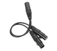 Alasum Cavo Audio Xlr Maschio Doppia Femmina Nero per Microfono e Mixer Cavo Microfono Registrazione Flessibile e Resistente per Trasmissione Segnale Audio Palcoscenico