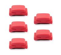 Alasum Clip Portaplettri Rosso in Gomma 5 Pezzi per Chitarristi e Ukulele, Facile da Posizionare sulla Paletta, Protegge i Plettri, come Regalo per Conservare Sempre i Plettri