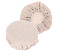 Alasum Copertura Riutilizzabile per Barattoli da Cucina 2 Pezzi Beige, Protezione per Alimenti Freschi, Lavabile e Adatta per Contenitori Domestici