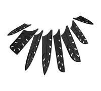 Alasum Coperture Protettive per Coltelli da Cucina Accessori da Cucina Set 8 Pezzi in Plastica Nera, Custodia Resistente per Lama per Protezione e Trasporto Sicuro