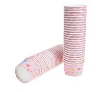 Alasum Coppette di Carta Usa e Getta Rosa 50 Pezzi da 300ml per Gelato e Yogurt per Feste e Hotel