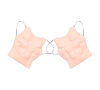 Alasum Costume Comodo Finto Pezzi per Muscolo Uomo Realistico 2 in Eva Beige Petto Addome da Indossare Halloween e Feste Tutta la Notte in Maschera