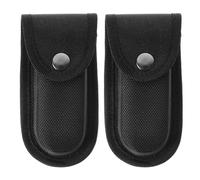 Alasum Custodia alle Nero Pieghevoli Pezzi Nylon per Coltelli e 2 Design ad Anello Resistente Macchie, Borsa Compatta Cintura e Campeggio