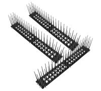 Alasum Dissuasore per Uccelli Spine in Plastica Nera Set da 3 Pezzi per Tetti e Recinzioni Repellente Riutilizzabile per Piccioni e Piccoli Volatili Adatto a Giardino Esterno e