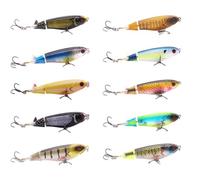Alasum Esche Artificiali in Plastica ABS Oro Azione Nuoto Realistica e profondità Elevata, Esca a Forma di Pesce 6# per Pesca All'aperto per Amanti della Pesca e Pescatori