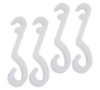 Alasum Ganci da Cucina in Plastica Bianco 4 Pezzi Installazione Facile e Dimensione Regolabile per Appendere Bicchieri e Accessori in Scolapiatti da Appendere