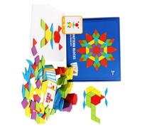 Alasum Giocattolo Puzzle in Legno per 155 Pezzi Puzzle di Forme Geometriche Colorato Educativo per Sviluppo Coordinazione Occhio-Mano e Abilità Pratiche