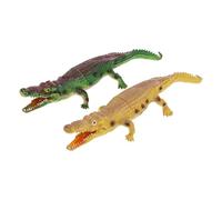 Alasum Giocattolo Realistico Coccodrillo 40 Cm Suono, Set 2 Pezzi in Gomma Morbida, Giocattolo Educativo, per Bagnetto e Sviluppo Destrezza Manuale