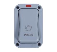 Alasum Interruttore Pulsante Rettangolare da Esterno con Luce LED, Montaggio a Parete, ABS, Resistente alle Intemperie, per Cantiere