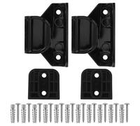 Alasum Kit Accessori per Cancello Retrattile Nero Chiusure | Staffe e Viti Incluse, per Cancelli e Recinzioni Indoor, Montaggio Rapido per Ingressi e Scale Stile Casuale