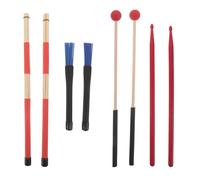 Alasum Kit di Bacchette per Batteria con Borsa Portatile Spazzole per Batteria e Accessori per Strumenti Percussione per Jazz Acustico