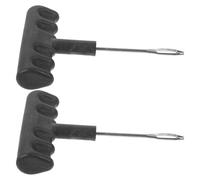 Alasum Kit Ripara Gomme Auto 2 Pezzi per Foratura Pneumatici Attrezzo di Adatto a Pneumatici per Auto e Moto, Portatile e Leggero