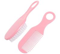 Alasum Kit Spazzola e Pettine Rosa per Ragazzo Ragazza in Plastica, Spazzola Massaggiante Delicata per Chioma che Favorisce la Circolazione Sanguigna e Non Graffia la Testa