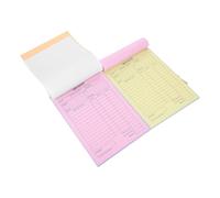 Alasum Libro delle Ricevute Aziendali Carta Resistente 2 Pezzi Formato Triplice Copia Supporto Rigido per Ordini e Fatture per Piccole Imprese e Negozi Artigianali