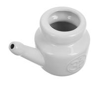 Alasum Lota per Risciacquo Nasale in Ceramica Bianca da 350ml, Pulitore Nasale Versatile ed Elegante, Facile da Usare, per Yoga e Cambi Stagionali