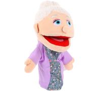 Alasum Marionetta a Mano Realistica Nonna in Peluche, Burattino Creativo per Raccontare Storie, Giocattolo Manuale Educativo e Adulti, Regalo per Giochi di Ruolo e Spettacoli Teatrali