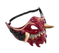 Alasum Maschera da Demonio Rosso in Plastica per Cosplay e Feste in Maschera, Design Unico e Confortevole, Resistente All'usura, Adatta per Uomini e Donne