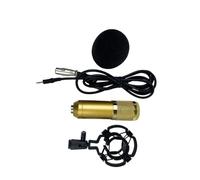 Alasum Microfono a Condensatore Bm-800 Oro Design a Doppio Strato in Rete Elastica, Bassa Rumorosità e Alta Resistenza Agli Urti, per Registrazioni di Voce e Conferenze