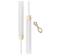 Alasum Moss Pole Supporto per Piante Rampicanti, Bastone per Piante in ABS e Corda, Bianco, per Vasi da Fiori, per Rose e Piselli, Uso Giardino Interno o Esterno