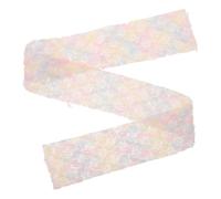 Alasum Nastro in Chiffon Satinato Rose 3d Ricamate, 5 Iarde