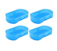 Alasum Organizzatore Portapillole da Viaggio 4 Pezzi in Plastica Trasparente Blu a 2 Scomparti Compatto per Medicinali e Piccoli Oggetti per Uso Esterno e Viaggi Aerei