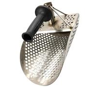 Alasum Paletta per Sabbia in Acciaio Inox Setaccio Integrato Accessorio per Metal Detector Pala Leggera Manico in Plastica ABS per Rilevamento Metalli su Spiaggia e Terreni Vari