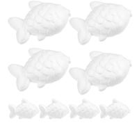 Alasum Palle di Schiuma Bianche a Forma di Pesce 8 Pezzi per Decorazioni Fai da Te e Festa, Materiale in Schiuma per Artigianato e Coltivare Immaginazione