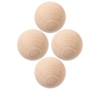 Alasum Palline da Croquet in Legno Naturale 6 Cm Set da 4 Pezzi per Gioco all’Aperto e Allenamento Golf in Giardino, Sfere Artigianali Non Finite per Decorazioni Fai da Te e