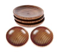 Alasum Piattini Rotondi Facili da Tenere e Conservare Set 5 Pezzi in Legno e Feste di Natale per Salsa di Soia e Condimenti per Sushi