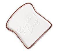 Alasum Piatto in Ceramica Forma di Toast Leggero e Facile da Pulire, Piatto per Pane e Insalata per Cucina e Inaugurazione Casa