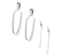 Alasum Pinze per Escargot Alta Resistenza e Protezione Ambientale Set 4 in Inossidabile Argento per Cena di Lumache