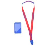 Alasum Porta Badge con Cordino, Custodia Carte e Copertina Carte, Plastica e Nastro, Blu, per Tessere e Biglietti da Visita, Infermieri e Staff