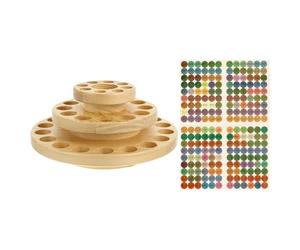 Alasum Porta Oli Essenziali in Legno a 3 Livelli Rotazione Compatta e Numerosi Scomparti per Bottiglie, per Organizzare e Conservare Oli Essenziali in Casa come Regalo