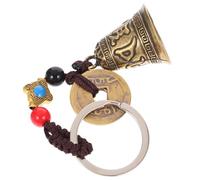 Alasum Portachiavi in Rame Campanella con Incisione a Sei Parole Stile Cinese Antico, Decorativo e Delicato, come Ciondolo per Borsa o Accessorio Chiave Unico