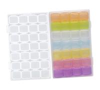 Alasum Scatola Porta Gioielli 28 Scomparti Rimovibili 2 Pezzi in Plastica Organizer per Piccoli Gioielli e Unghie Previene lo Spostamento degli Oggetti per Casa e Ufficio