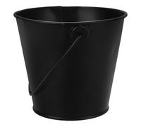 Alasum Secchio Raccolta Grasso per Barbecue in Latta Resistente al Calore Contenitore Olio Compatto Nero per Uso Esterno Riutilizzabile e Pratico per Grigliate all Aperto