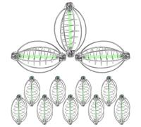 Alasum Set 12 Cestini per Trappole per Esche da Pesca Mangiatoia da Pesca Resistente e Antiruggine Porta Esca per Carpfishing Professionali e Domestici