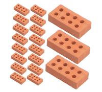 Alasum Set 150 Pezzi Mini Mattoncini in Argilla per Costruzioni Fai da Te, Mattoncini per Bambole e Decorazioni da Giardino, Accessori Staccabili per Attività Creative e Gioco Educativo